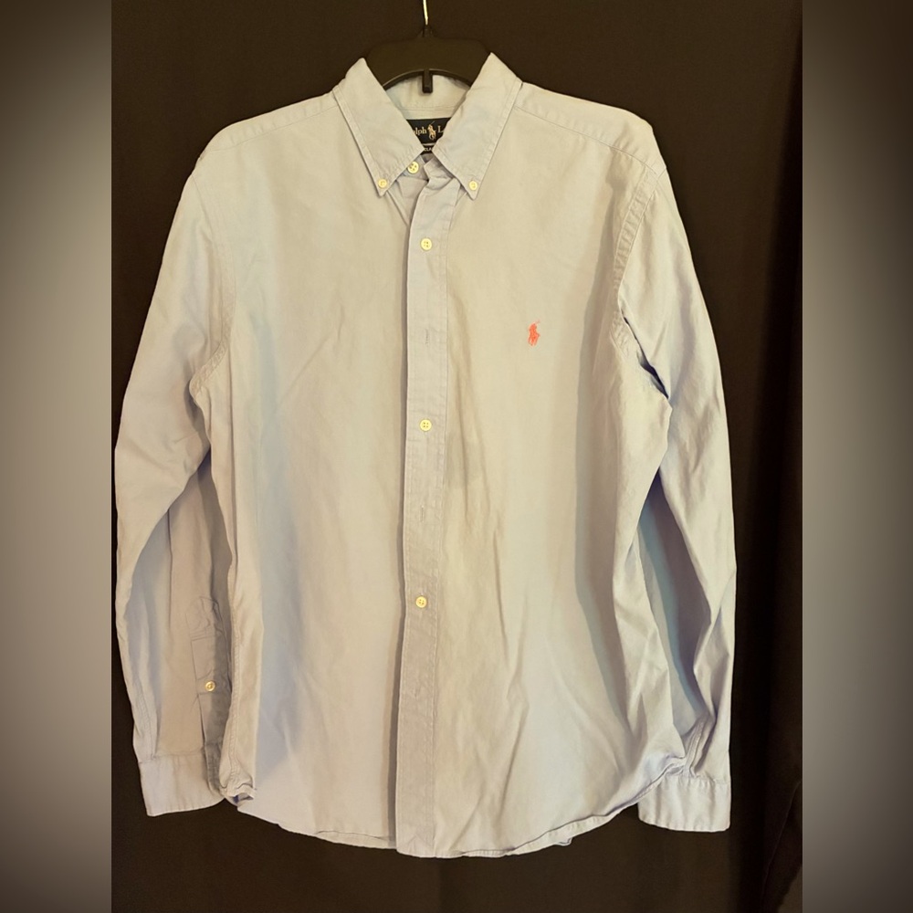 Polo Ralph Lauren Light Blue Classic Fit Button Down Men’s Shirt. Size Large.